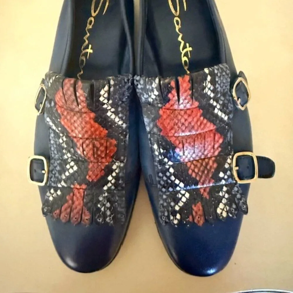 Santoni double-buckled moccasins - Picture 1 of 5